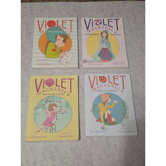 Violet Mackerel's Books Set Of 4 Children's Chapter Books Anna Branford - Picture 1 of 1